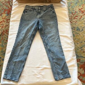 & Denim women’s high waist rise straight‎ leg jeans size 10 EUC